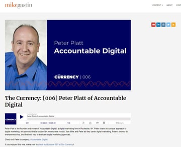 Peter Platt featured on “The Currency”