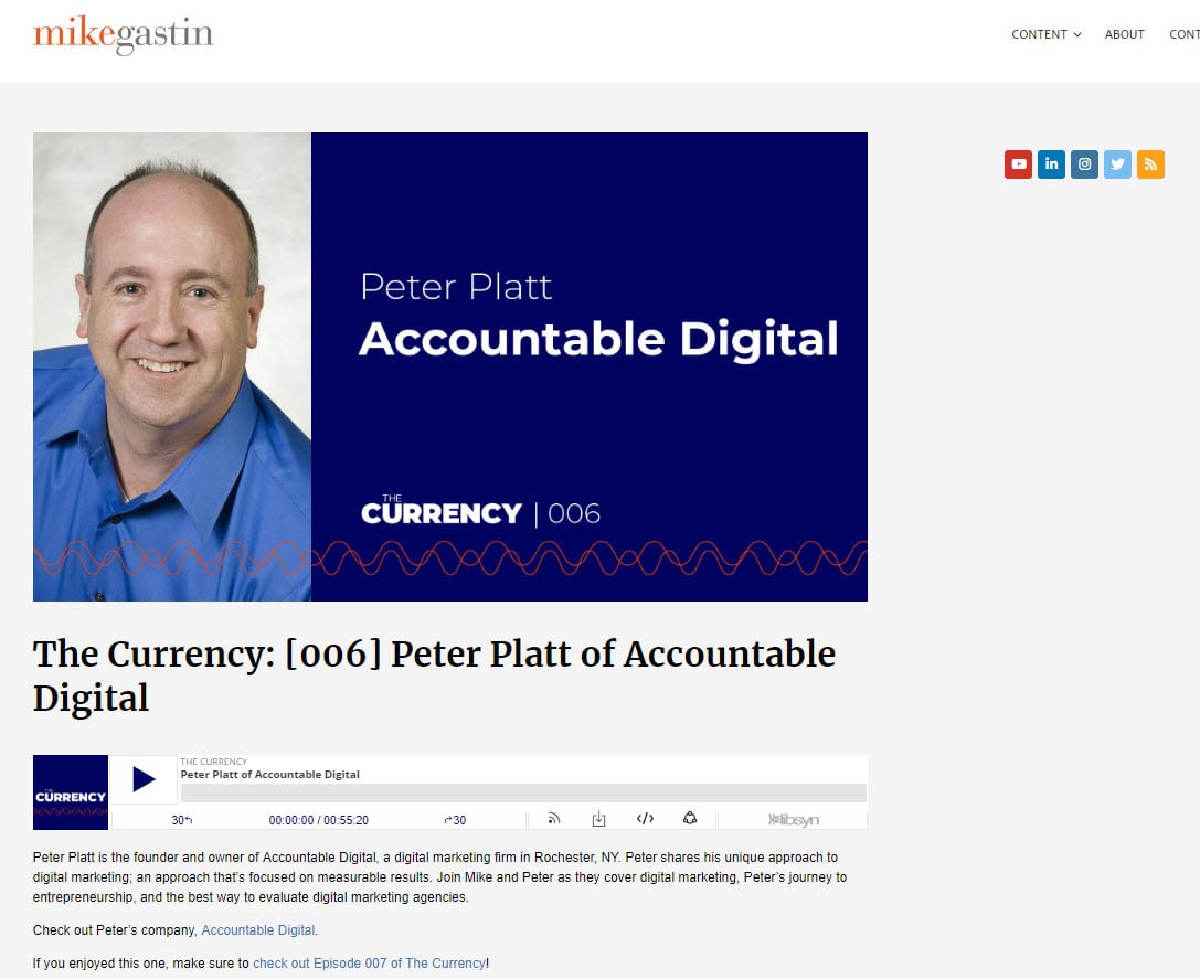 Peter Platt on the currency podcast